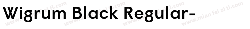 Wigrum Black Regular字体转换